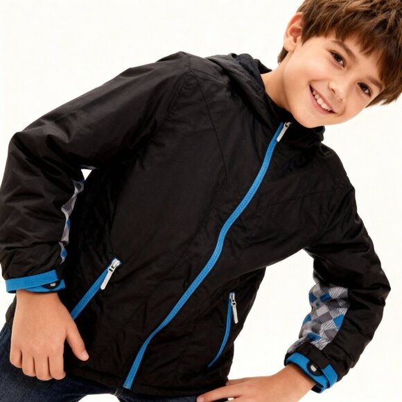Lands' End Other - Lands’ End Kids’ Insulated Winter Jacket | Size XL (18–20) | Black & Blue